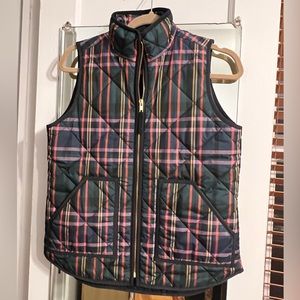 J. Crew Plaid Puffer Vest - Size XS